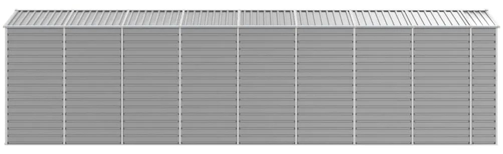 Abrigo de jardim 191x725x198 cm aço galvanizado cinzento-claro