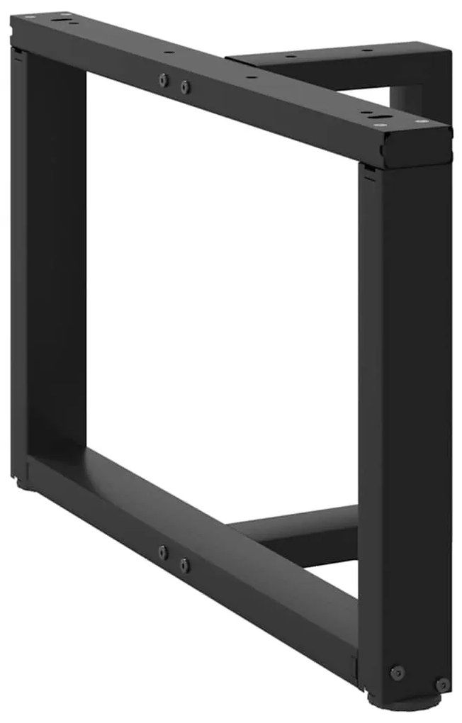 Pés para mesa de centro em forma de T, 2 peças, preto, 70x25x(42-43) c