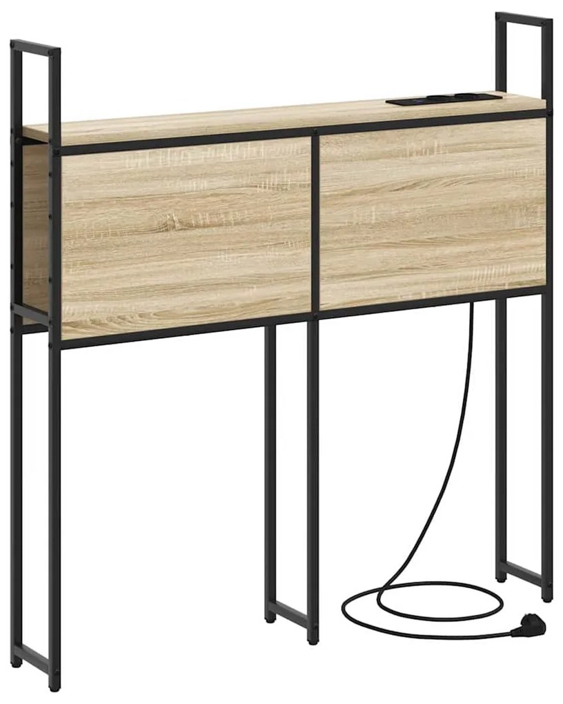 Cabeceira de armazenamento com cabeceira Carvalho sonoma 90 cm