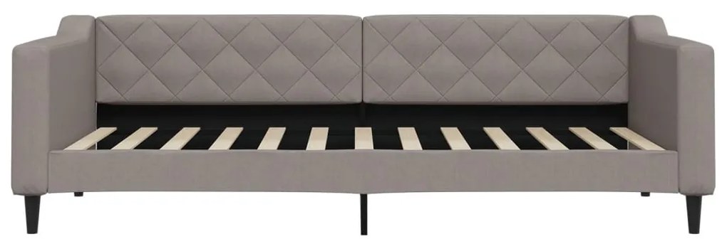 Sofá-cama c/ gavetão/gavetas 90x200 cm tecido cinza-acastanhado