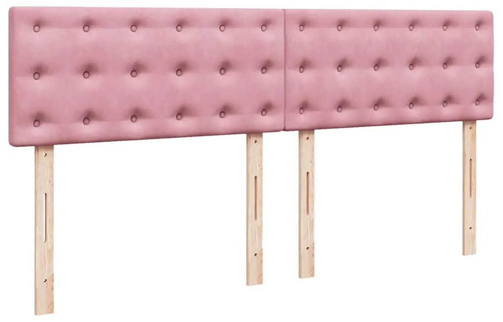 Cama com molas/colchão 180x200 cm veludo rosa