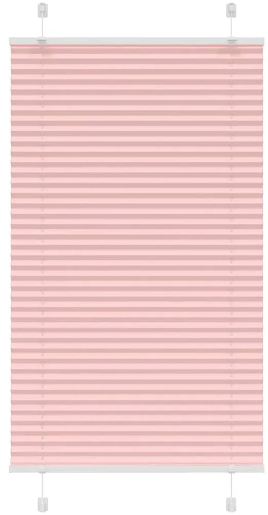 Rosa Plissada Cega 75x100 cm Largura Tecido 74,4 cm Poliéster