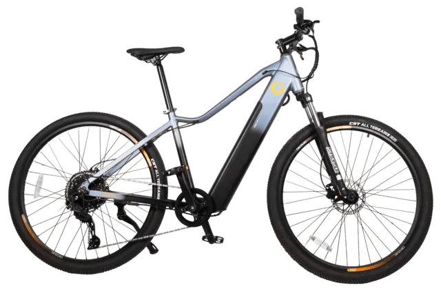 Bicicleta elétrica de montanha Mountain Avanti 29", com autonomia de 120 km, 10 velocidades e freio a disco duplo hidráulico Tektro.