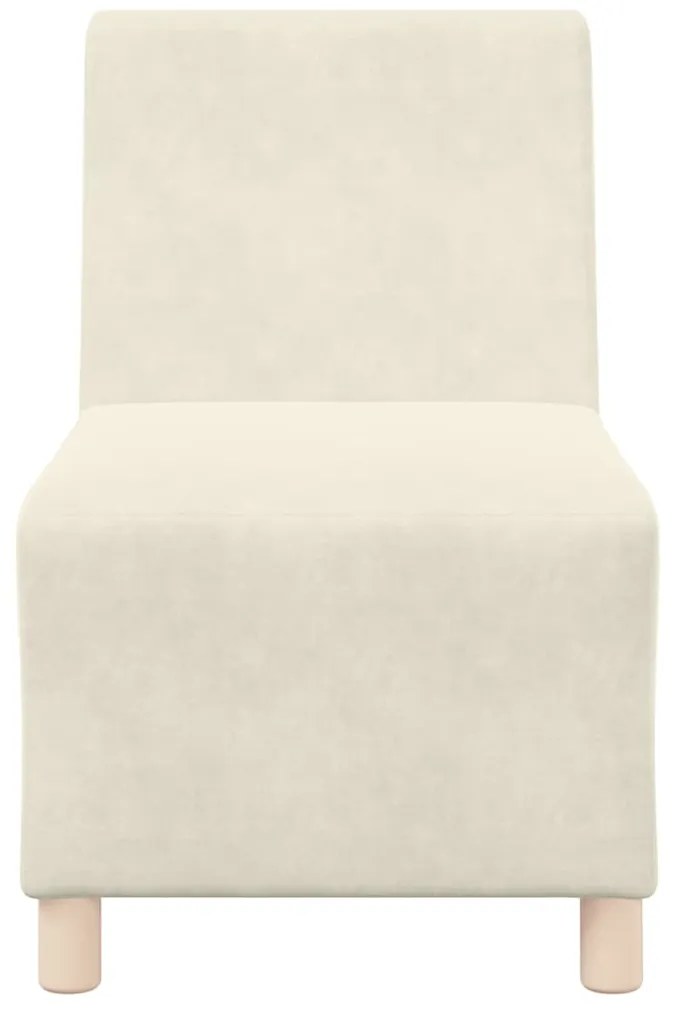 Cadeiras de Sofá 2 pcs Creme 55 x 74 x 82 cm Veludo