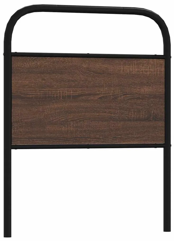 vidaXL Cabeceira de cama 75 cm derivados madeira/aço carvalho castanho