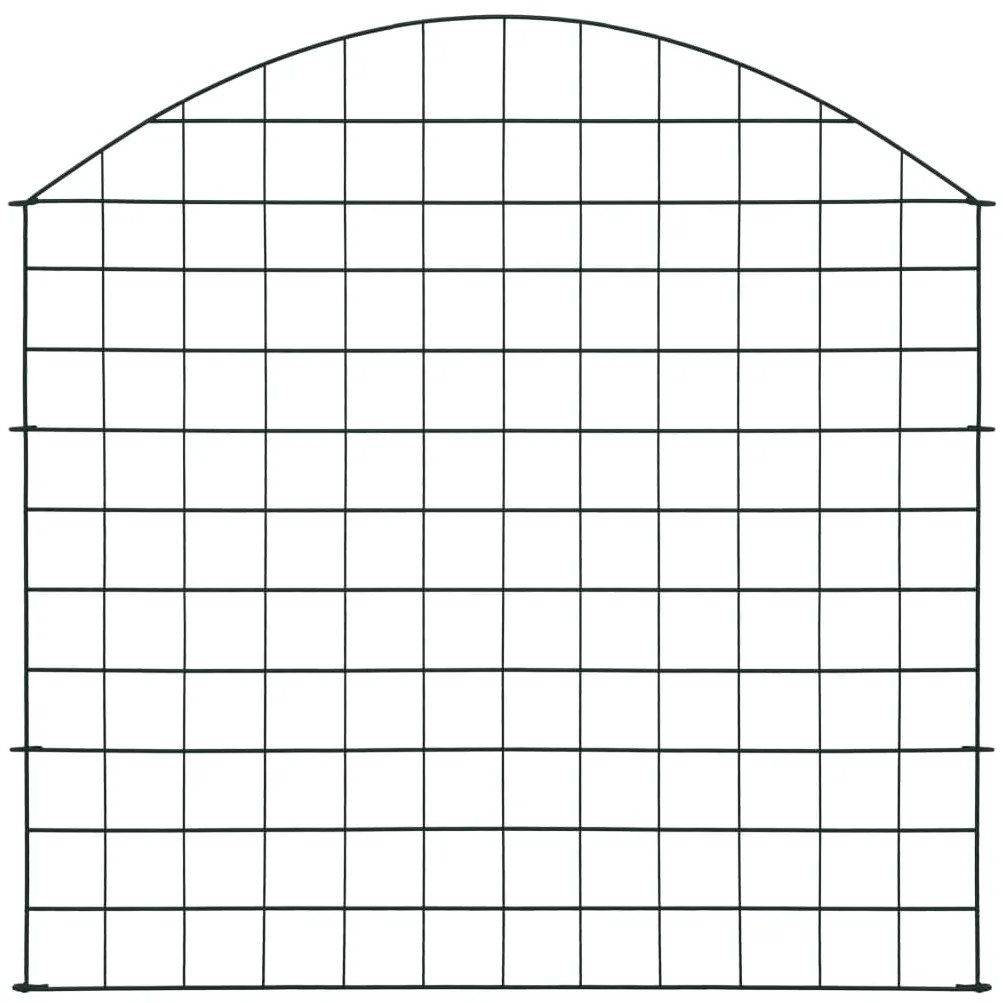 Conj. painéis de vedação arqueados p/ jardim 77,5x78,5 cm verde