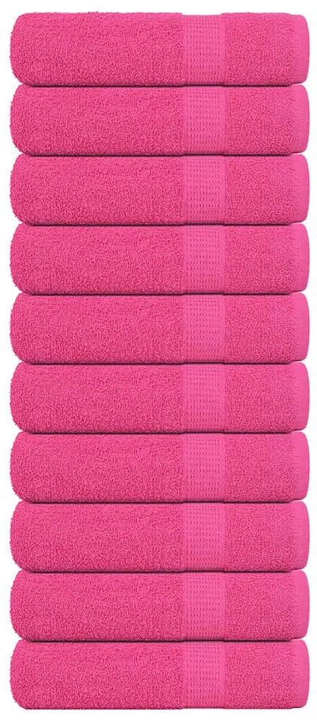 Toalhas de banho 10 pcs 70x140 cm 360 gsm 100% algodão rosa