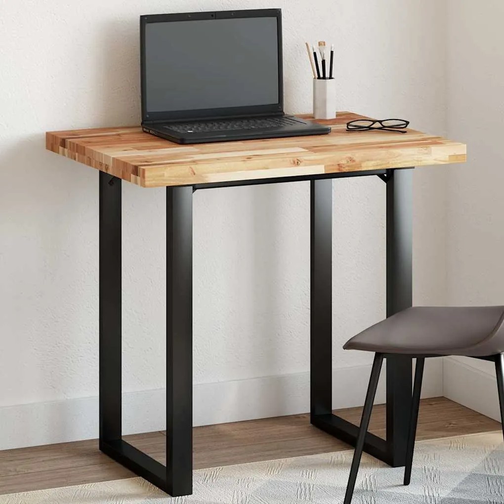vidaXL Tampo de mesa retangular 80x60x4 cm madeira de acácia maciça