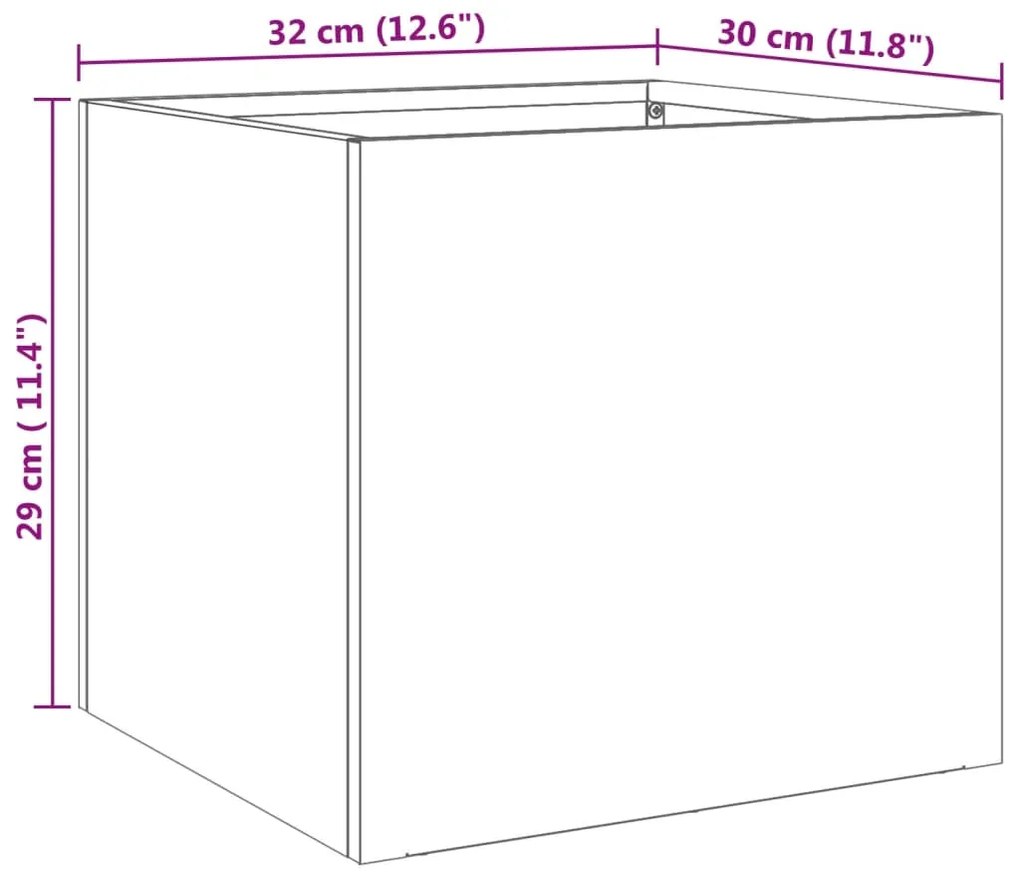 Vasos/floreiras 2 pcs 32x30x29 cm aço inoxidável prateado