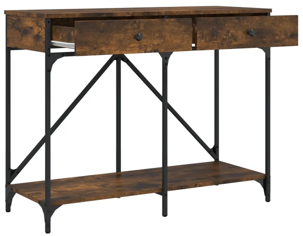 Mesa consola 100x39x78,5 cm derivados madeira carvalho fumado