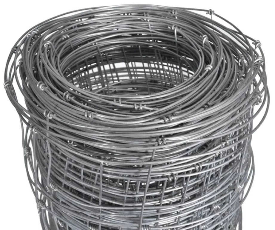 Vedação de jardim 50 m 80 cm aço galvanizado