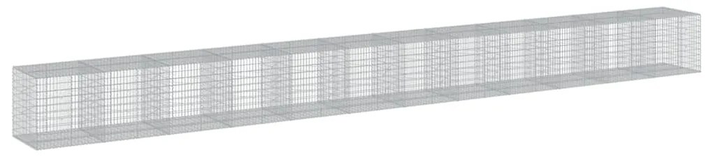Cesto gabião com cobertura 1200x100x100 cm ferro galvanizado