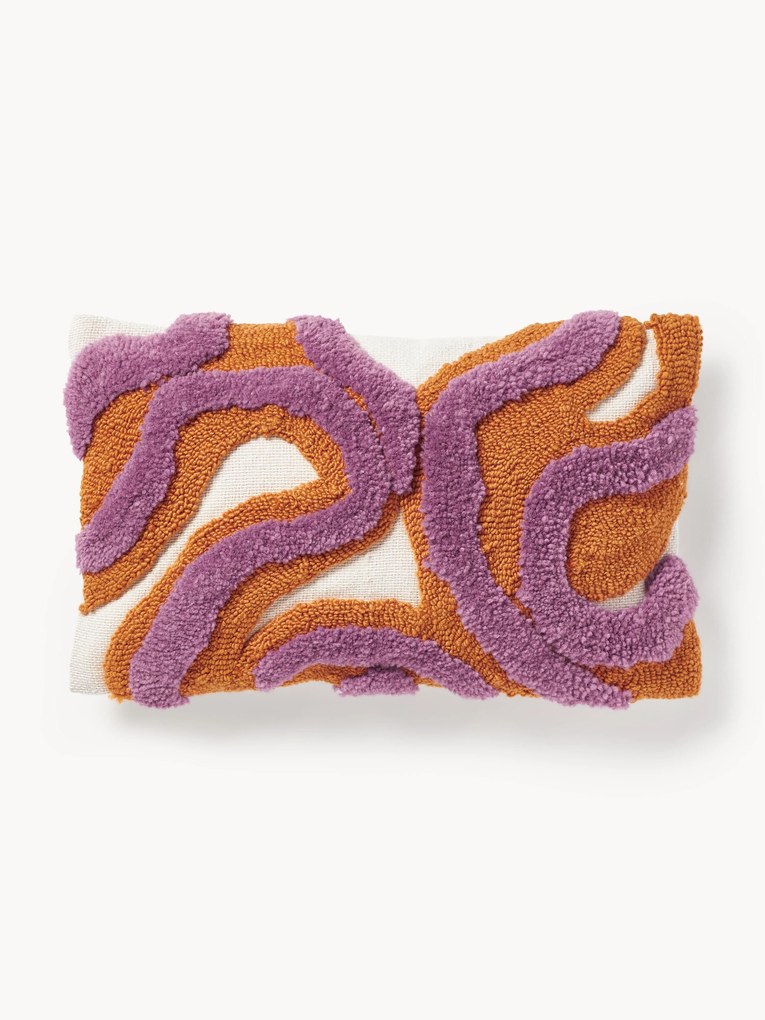 Capa de almofada artesanal com decoração acolchoada Jiri