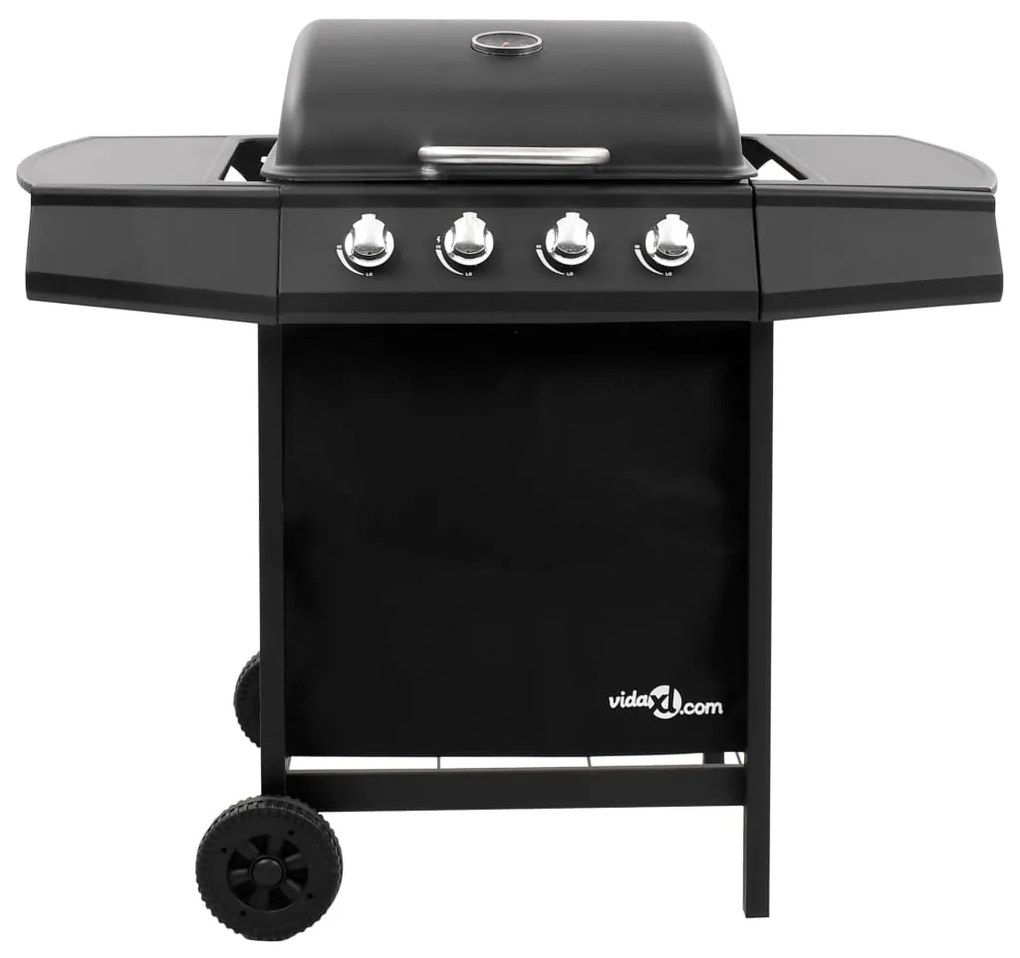 Grelhador/barbecue a gás 4 discos preto