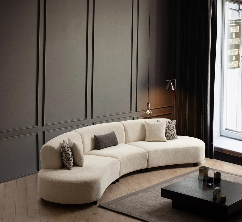 Sofá de Canto Pars – Cream – 390 cm x 100 cm x 70 cm