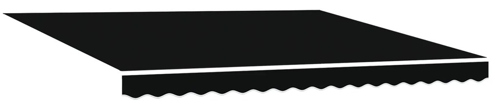 Toldo Retrátil Automático com LED Preto 400x300 cm, vidaXL Tecido Subs