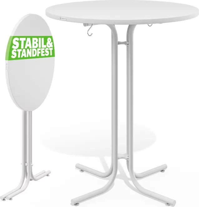 Mesa alta bar dobrável 110x80cm branca