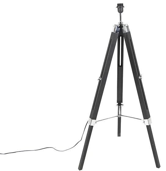 Candeeiro de pé preto sem abajur - Tripod