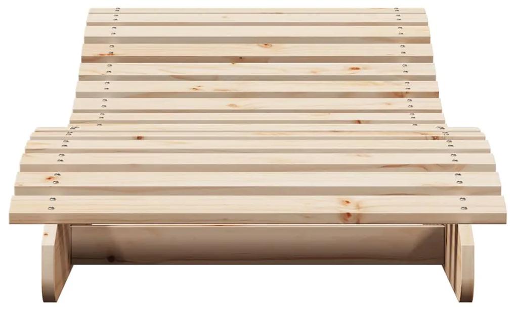 Espreguiçadeira 205x70x31,5 cm madeira de pinho maciça