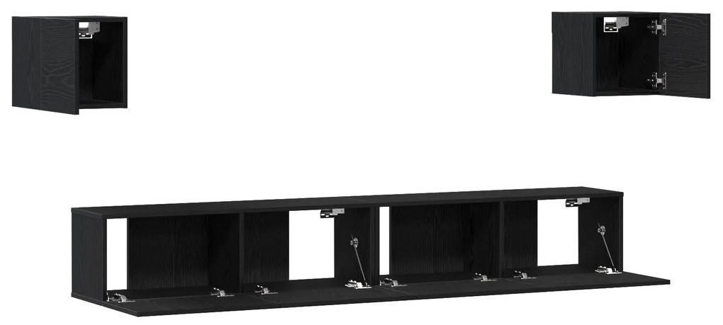 Conjunto de Armários para TV vidaXL de 6 peças Montado na Parede de Ma
