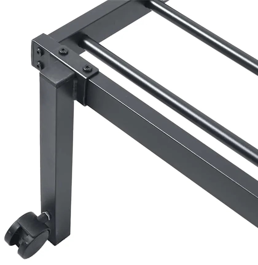 Estrutura de cama sem colchão Dobrável 90x190 cm aço preto