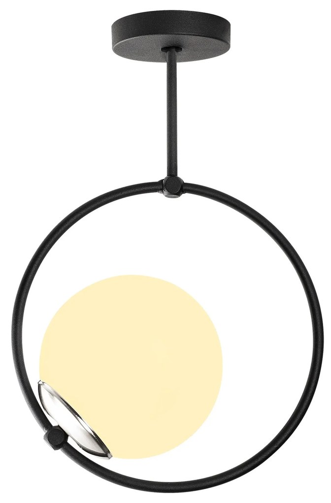 Candeeiro de Teto Dolunay – Preto e Branco – 26 x 15 cm