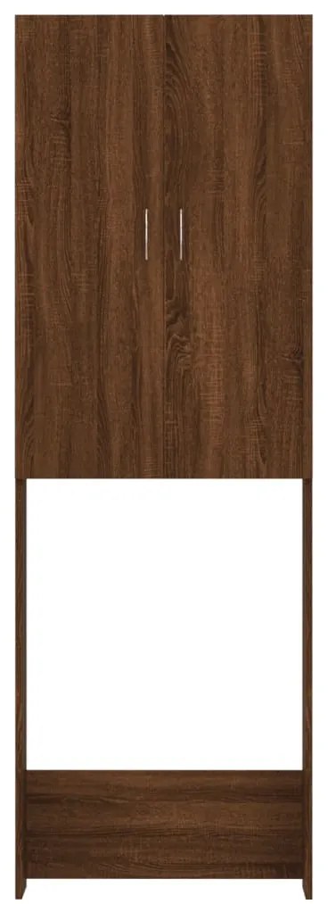 Armário máquina lavar roupa 64x25,5x190 cm carvalho castanho