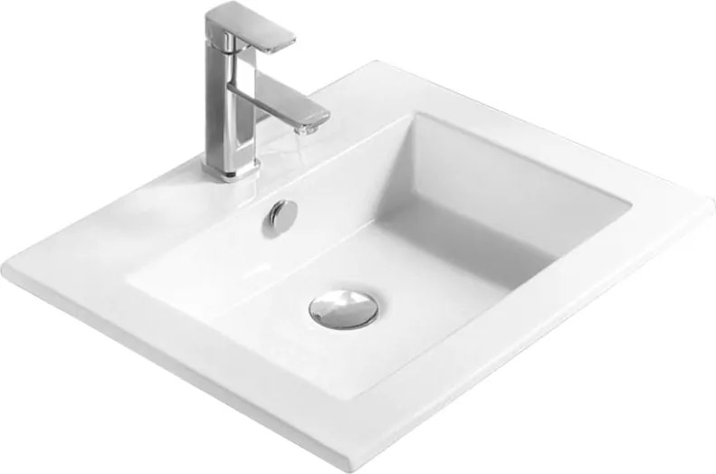 Mexen Salma lavatório embutido no balcão 54 x 47 cm, branco - 25395400
