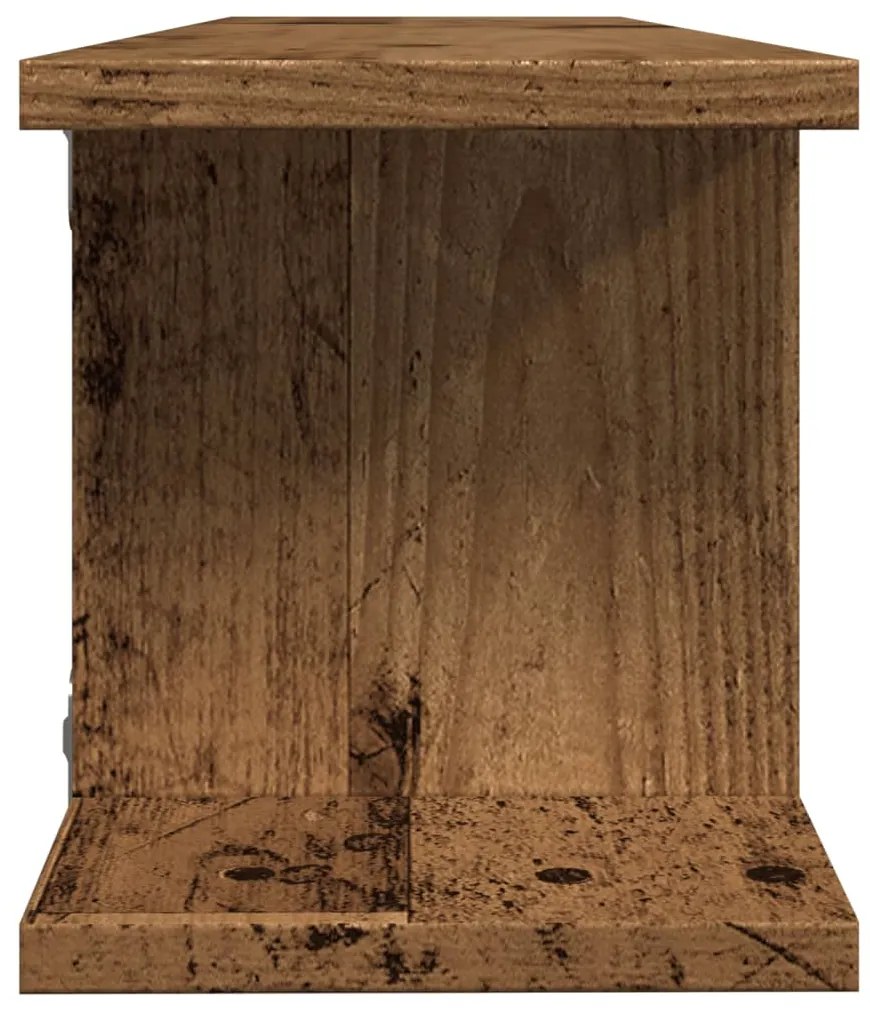 Estantes parede 2 pcs 90x18x20 cm deriv. madeira madeira velha