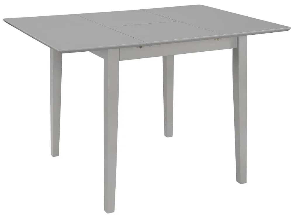 Mesa de jantar extensível (80-120)x80x74 cm MDF cinzento