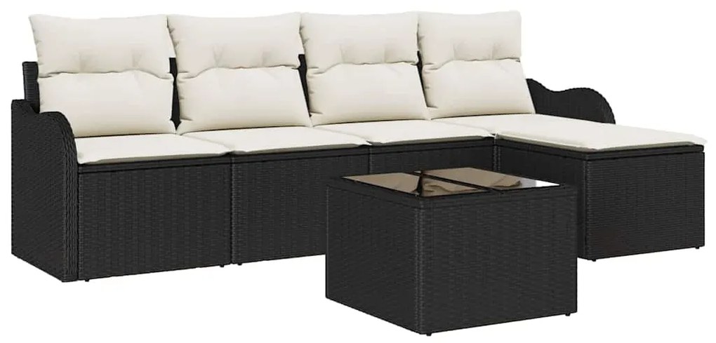 Conjunto de Sofá de Jardim vidaXL de 5 Peças com Almofadas Rattan Sint