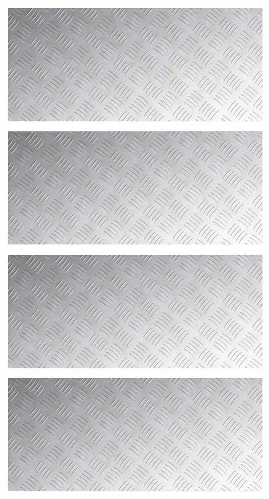 Conjuntos de Placas de Alumínio Checker vidaXL 4 pcs Antiderrapantes 9