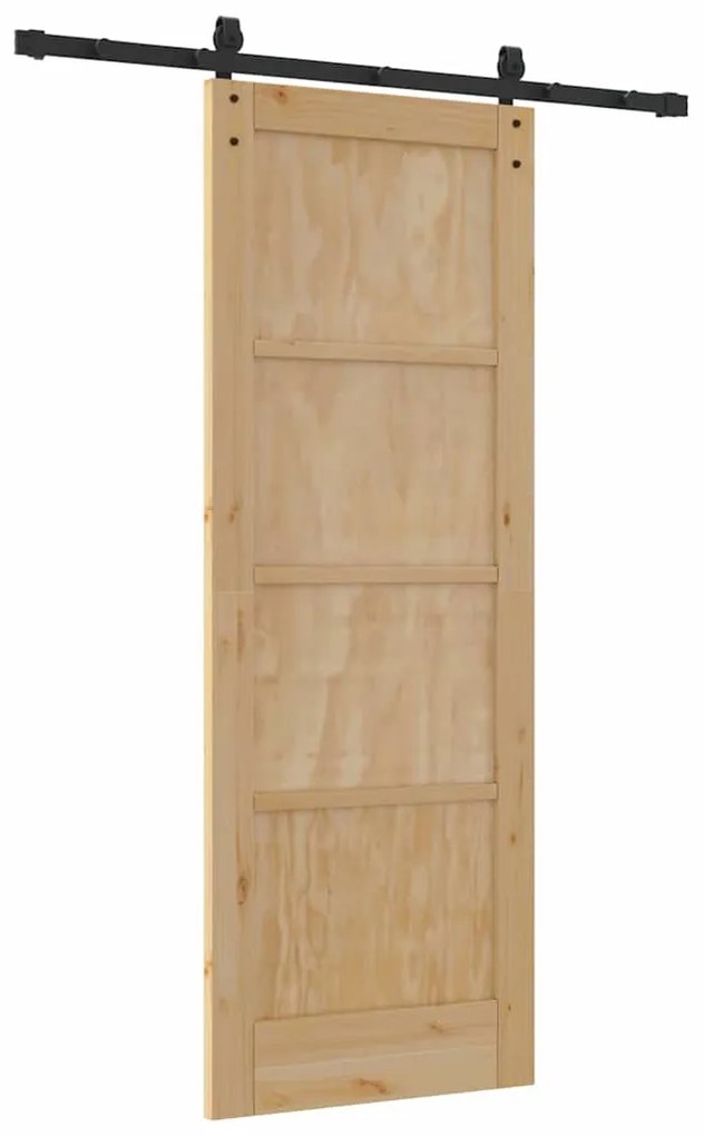 Porta Deslizante vidaXL com Conjunto de Ferragens 73.5x198.5 cm Madeir