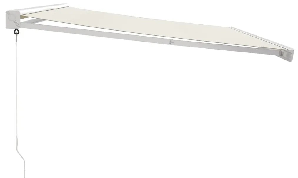 Toldo retrátil 4x3 m tecido e alumínio cor creme