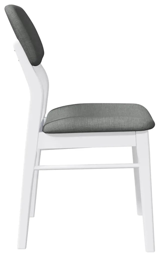 Cadeiras de jantar com almofadões 2 pcs madeira maciça branco
