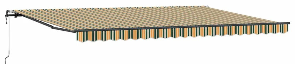 Toldo Retrátil Automático Verde e Amarelo 500x350 cm