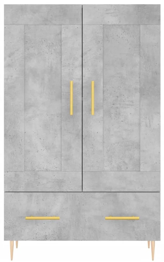 Aparador alto 69,5x31x115 cm derivados de madeira cinza-cimento