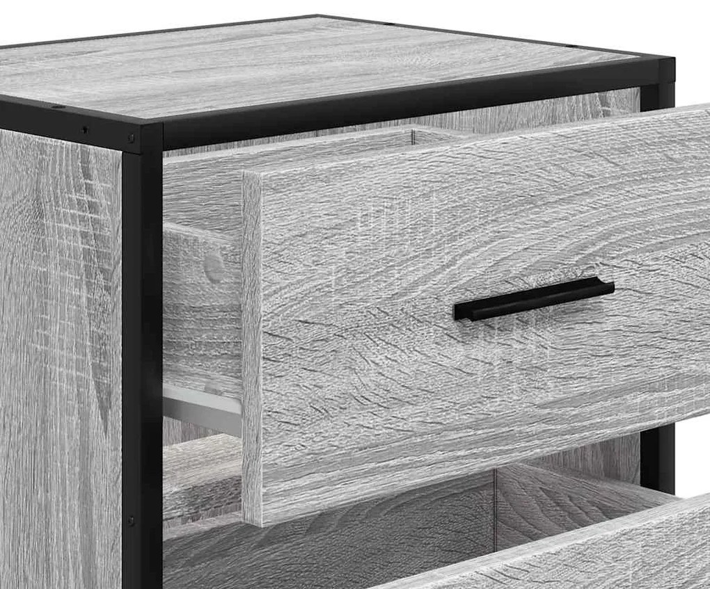 Mesas de cabeceira de parede 2 pcs 40x31x39,5cm cinzento sonoma