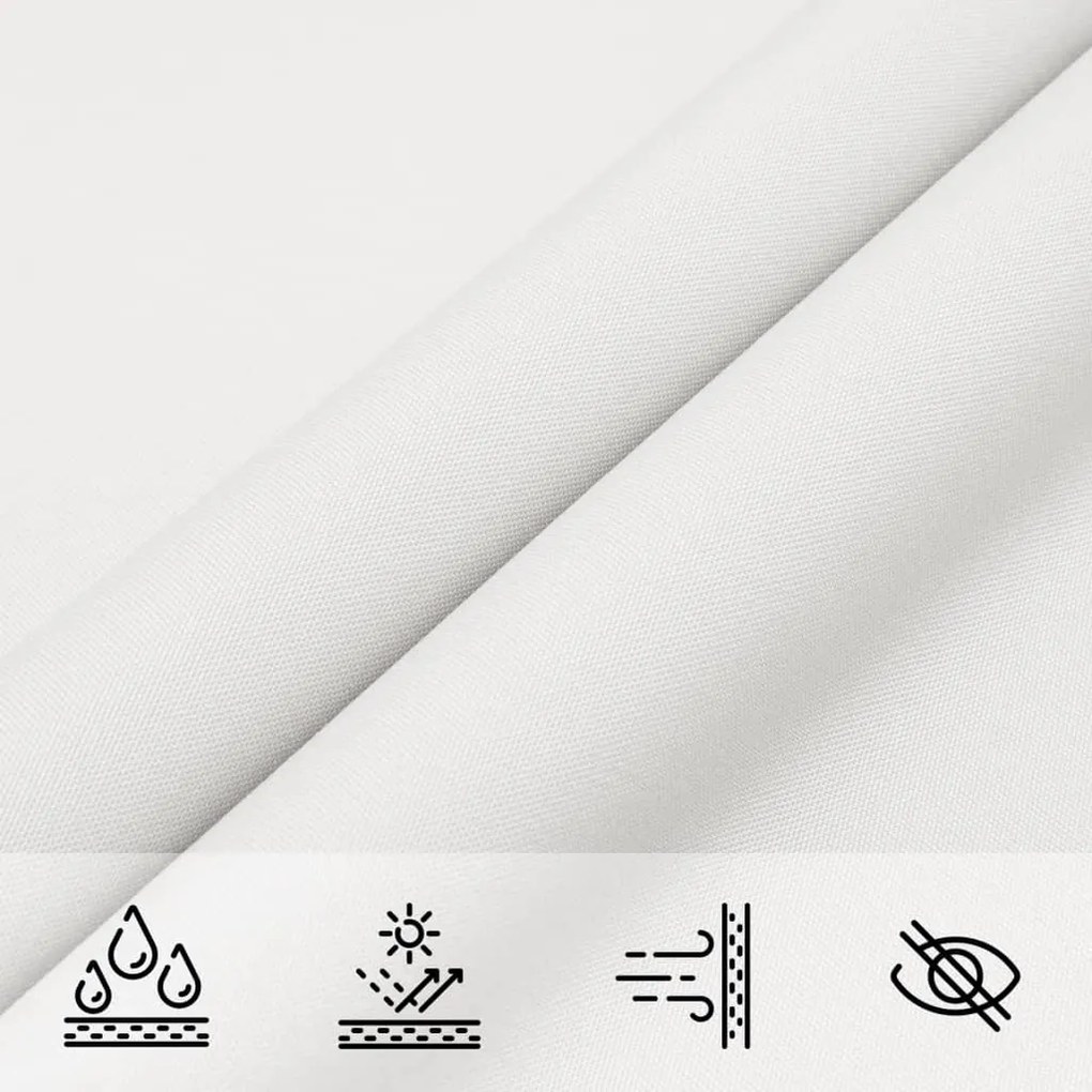 Para-sol estilo vela tecido oxford triangular 3x4x4 m branco