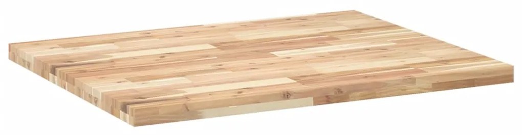 Tampo de mesa retangular 100x80x4 cm madeira de acácia maciça