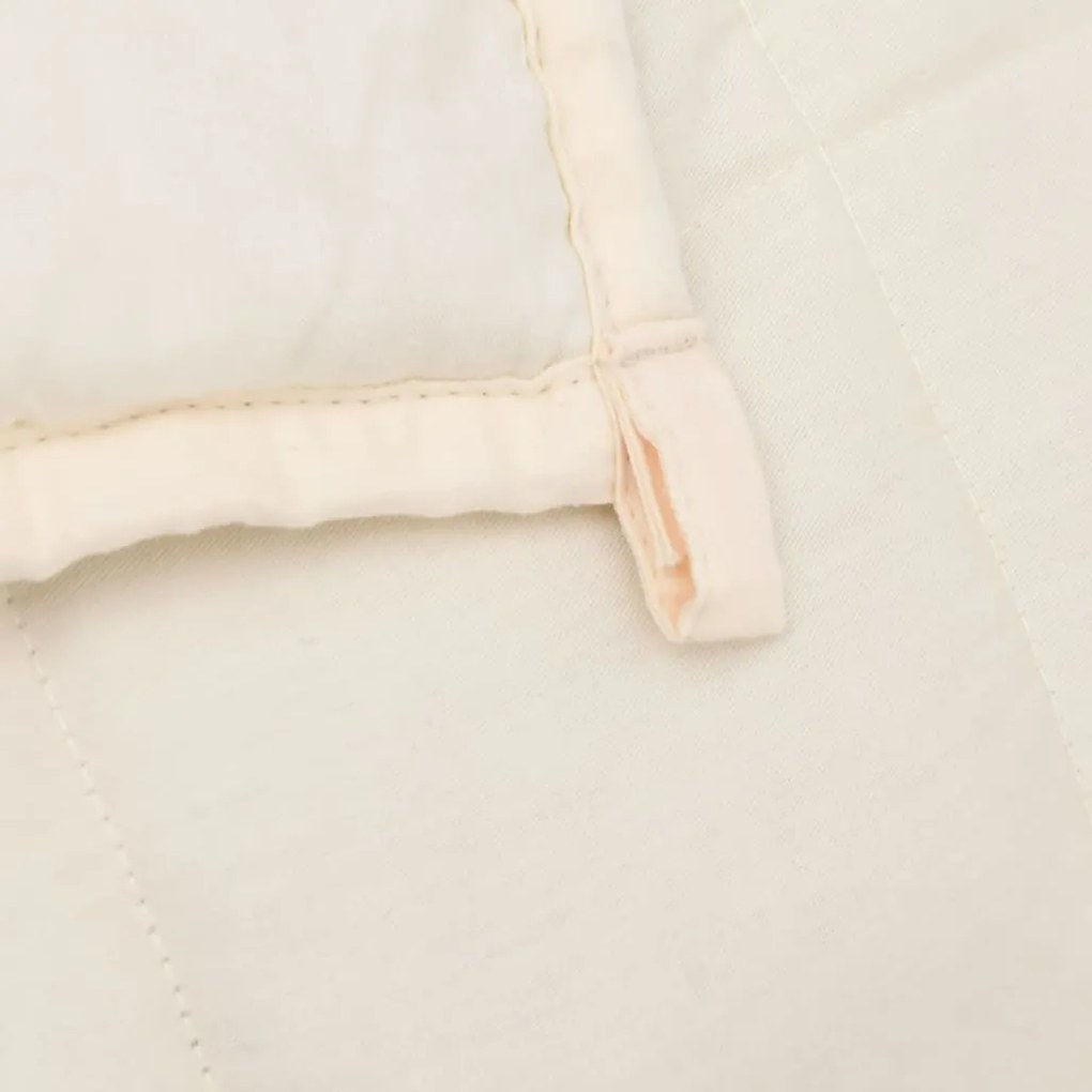 Manta pesada 11 kg 220x235 cm tecido creme-claro