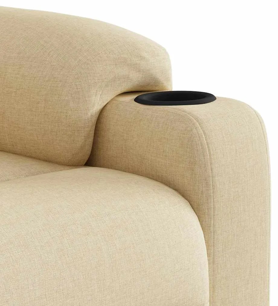 Poltrona reclinável tecido cor creme