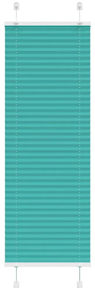 Gasolina verde Plissada Cega 50x100 cm Largura Tecido 49,4 cm