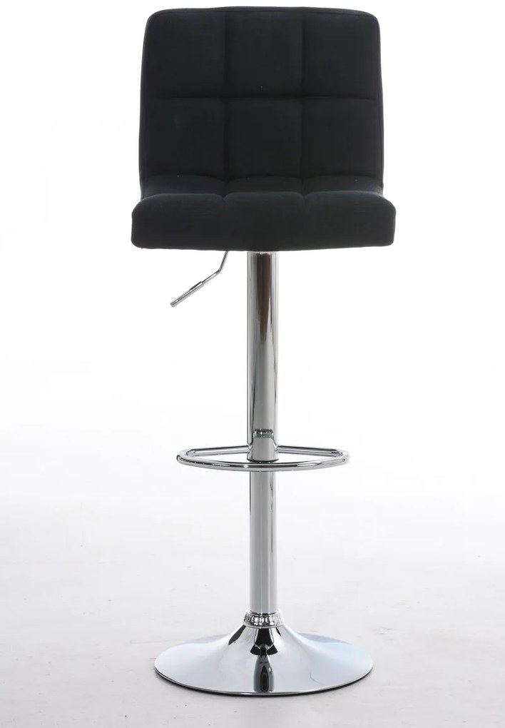 Banco de bar Peru em tecido 46 x 94-114 x 47 cm Preto