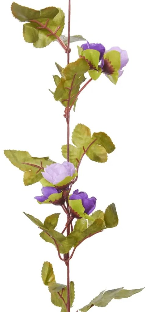 Grinaldas de flores de Natal 6 pcs 215 cm roxo claro