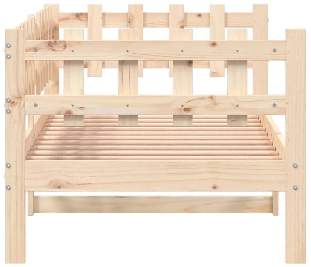 Sofá-cama sem colchão 90x190 cm madeira de pinho maciça