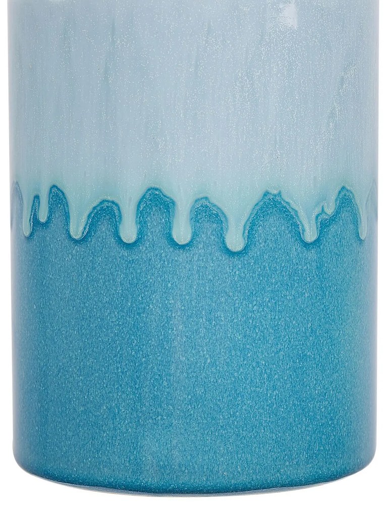Vaso branco e azul marinho 26 cm CHAMAIZI Beliani