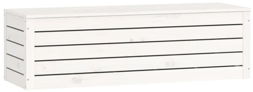 Caixa de arrumação 109x36,5x33cm madeira de pinho maciça branco