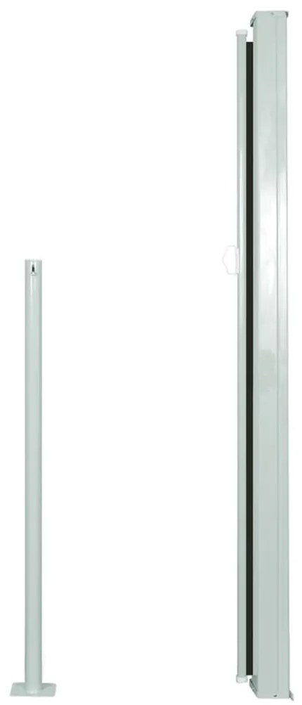 Toldo lateral retrátil para pátio 140x300 cm preto