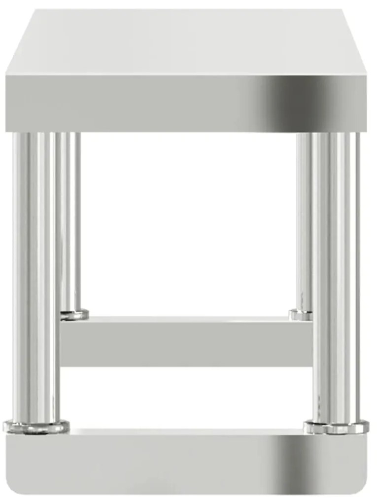 Prateleira para mesa de trabalho 110x30x35 cm aço inoxidável